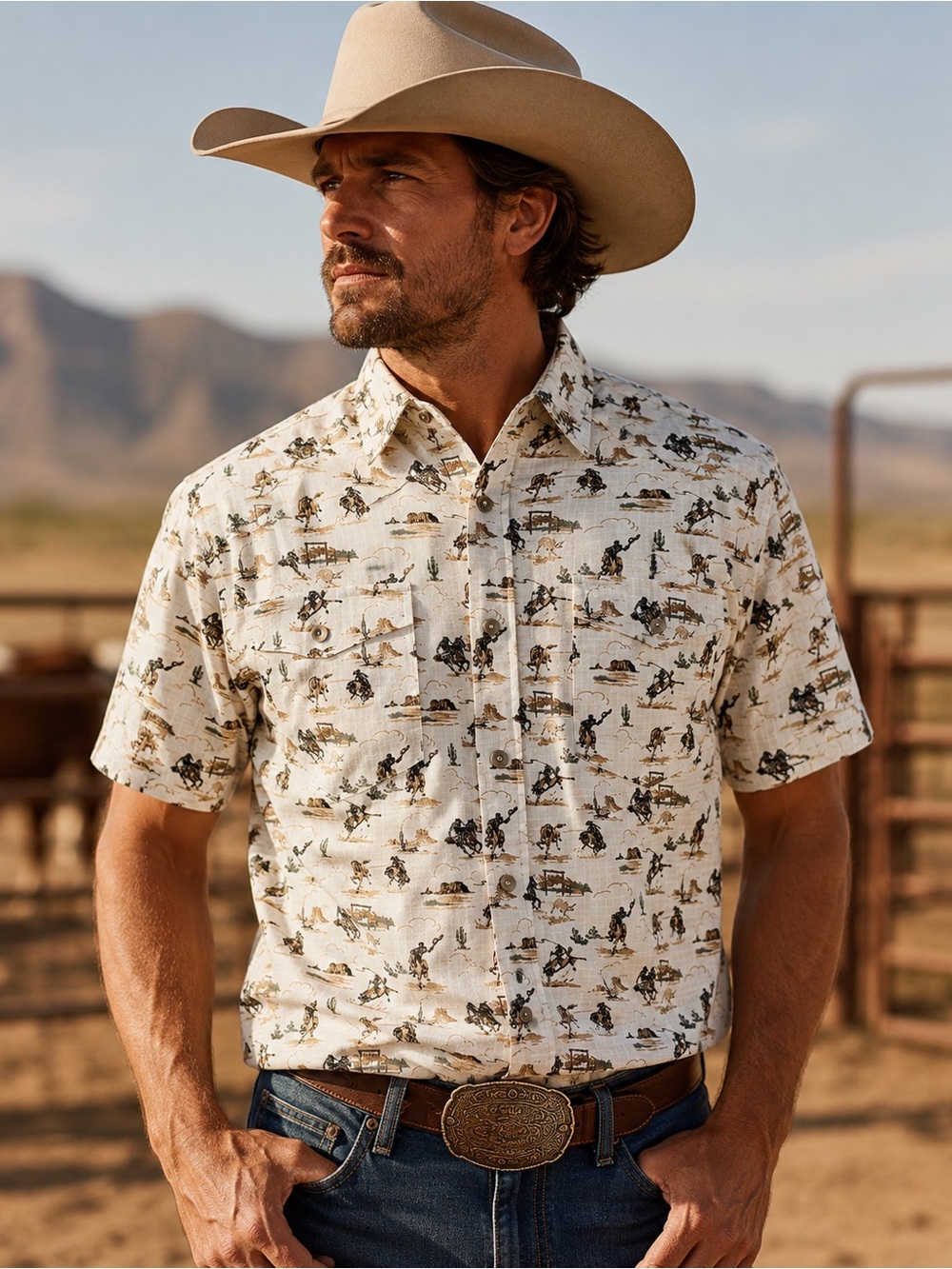 Jeremiah American Legacy Canyon Trails Western Yoke Shirt 100% Cotton NWT  S, M